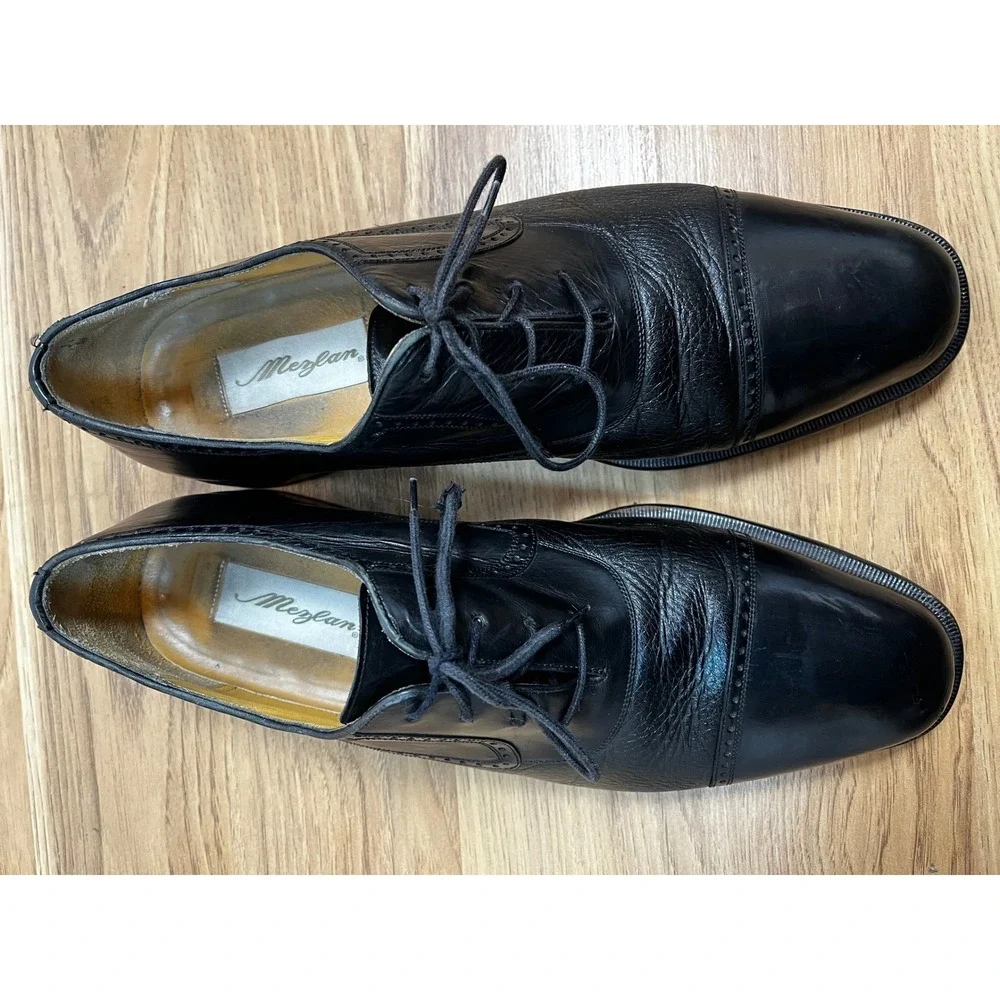 Mezlan men's shoes black‎ oxford 11.5 Nicola